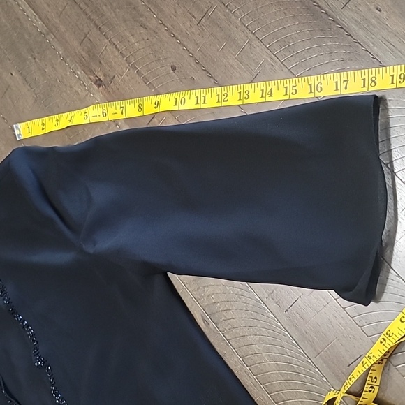 Sheer open front beaded embellished "jacket" - Picture 7 of 11